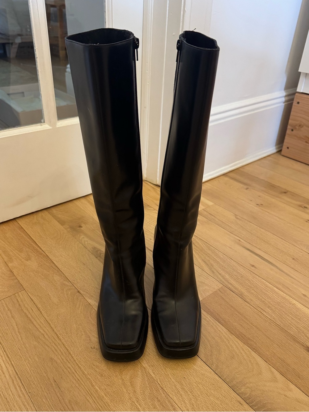 Jeffrey Campbell Black Maximal Knee High Boots - Picture 3 of 4